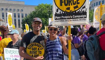 Taifa and Joshua at the Poor People's March