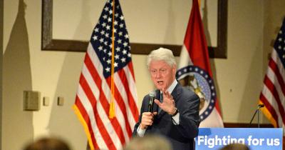 Former President Bill Clinton at a rally