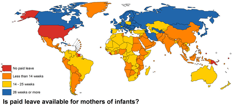 Global paid maternity leave
