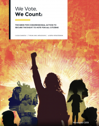 Cover of We Vote, We Count report