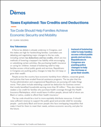 The first page of a tax explainer on tax credits and deductions