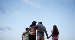 Family with their back to the camera