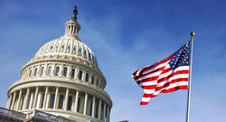 US Capitol Building with American Flag