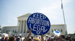 Keep Abortion Legal Sign at protest on SCOTUS steps