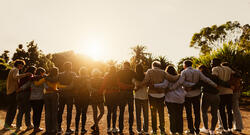 Group of people hugging