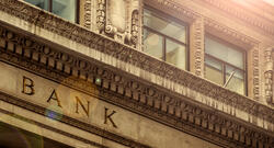 Image of exterior of bank building with the work "Bank" enscribed on the building