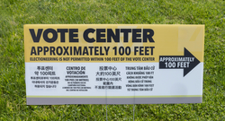 Multilingual voting sign