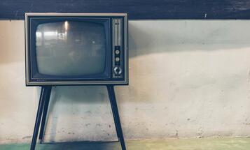 A blank television