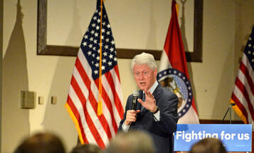 Former President Bill Clinton at a rally