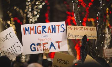 Immigrants make America Great sign