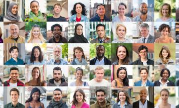Grid of diverse faces