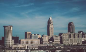 View of the Cleveland Ohio skyline