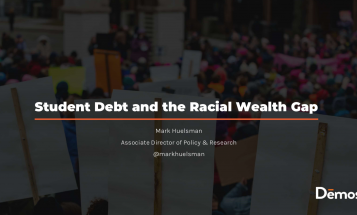 The first slide of Student Debt and the Racial Wealth Gap
