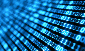 Digital screen with encryption data background