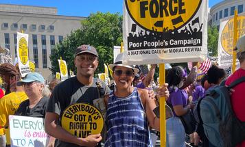 Taifa and Joshua at the Poor People's March