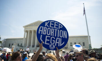 Keep Abortion Legal Sign at protest on SCOTUS steps