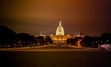 US Capitol Building at a distance