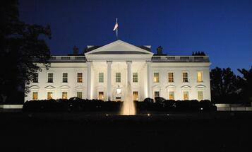 Image of the White House at night