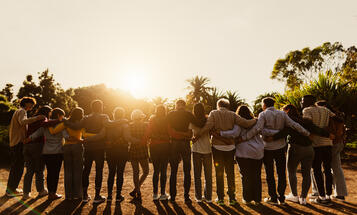 Group of people hugging