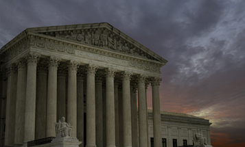 Supreme Court at sunset