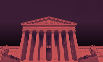 The front steps of the Supreme Court building in Washington D.C.