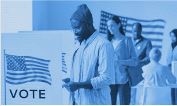 Individuals voting at the polls