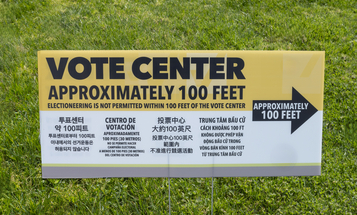 Multilingual voting sign