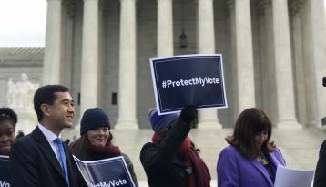 Protect My Vote protest sign
