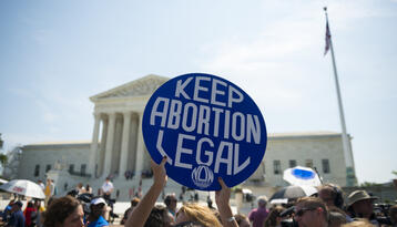 Keep Abortion Legal Sign at protest on SCOTUS steps