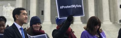 Protect My Vote protest sign