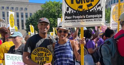 Taifa and Joshua at the Poor People's March