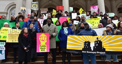 New Economy Project and Public Bank NYC Rally Photo