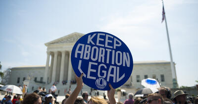 Keep Abortion Legal Sign at protest on SCOTUS steps