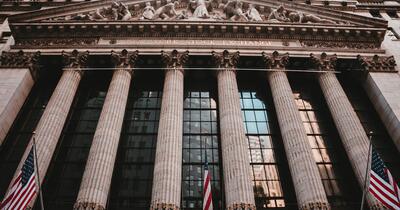 New York Stock Exchange from the ground