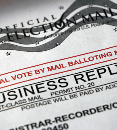 Vote by mail envelope