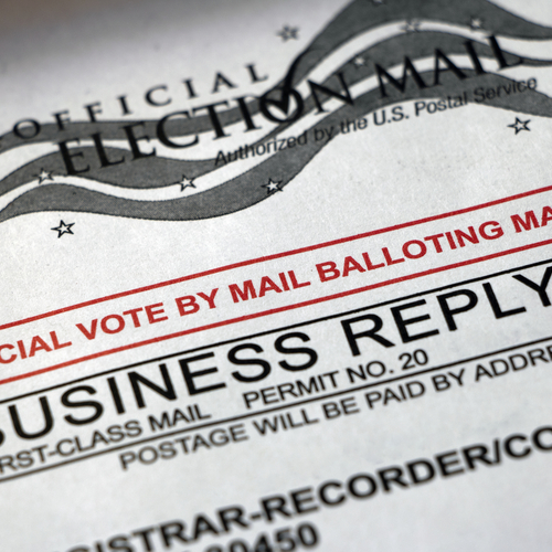 Vote by mail envelope
