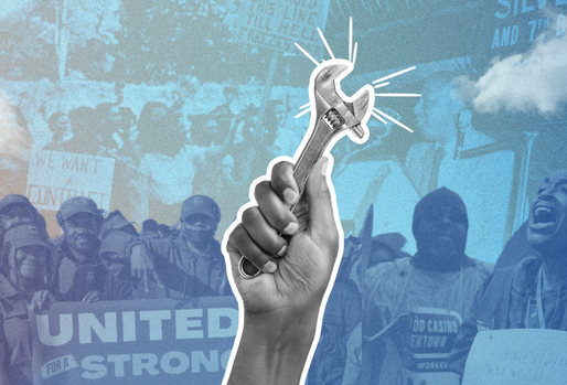 Hand holding a wrench