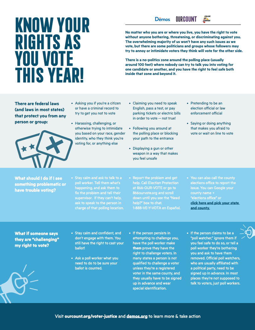Color of Change Know Your Rights Voting Guide